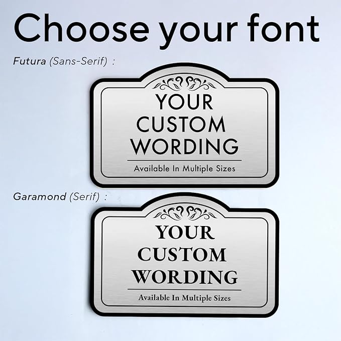 Custom Decorative Metal Signs, Personalized Aluminum Driveway Sign, Waterproof Made In USA - Metallic Silver 10x7 In