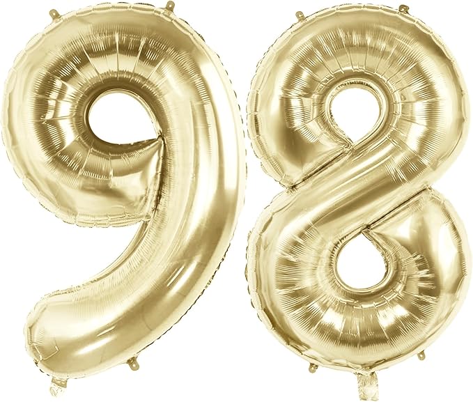 Number 98 Balloons for 98th Birthday Party Decorations, 40 Inch 0-100 by Joycard