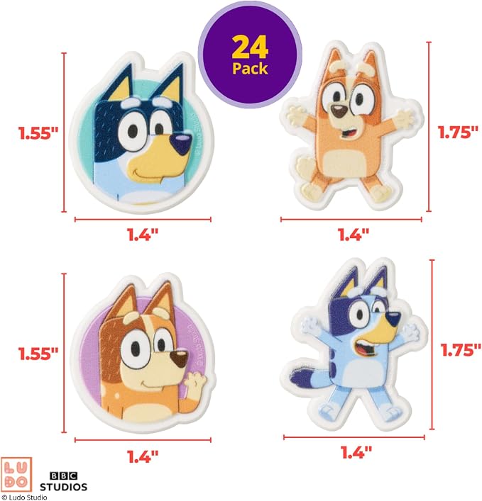 DecoPac Bluey So Much Fun Rings, 24 Cupcake Decorations Featuring Bluey - Image 4