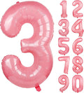 Macaron Pink Number 3 Balloon 40in Large Helium Foil Polyester Film Balloon | by Exquisitehighqualitypartydecorationstomeetyoureveryneed%EF%BC%81