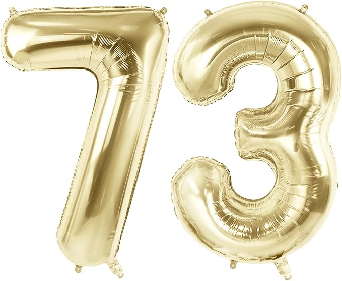 Number 73 Balloons for 73rd Birthday Party Decorations, 40 Inch 0-100 by Joycard