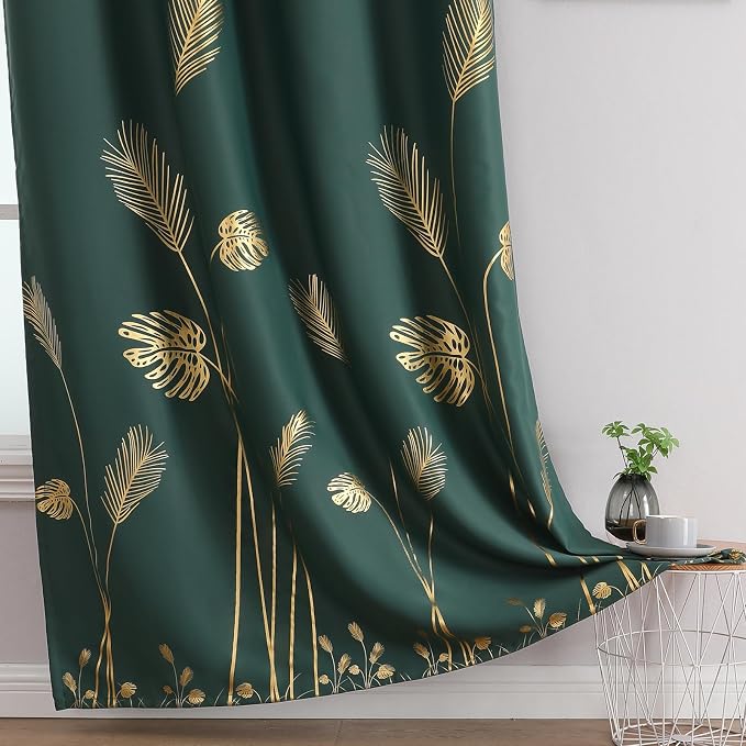 Green Blackout Curtains 63 Inches Long, Room Darkening Curtains - Image 7