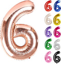 Rose Gold Number 6 Balloon 40 Inch by IWERP