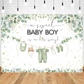 InMemory Greenery Baby Shower Backdrop Oh Baby Clothes Welcome Newborn Party by InMemory