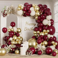 RainbowQ 165 Pcs Burgundy and Gold Balloons Arch Kit Different Sizes | Metallic by RainbowQParty