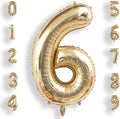 AULE 40 Inch Light Gold 6 Balloon Number Foil 0-9 Birthday Big Numbers | by AULE