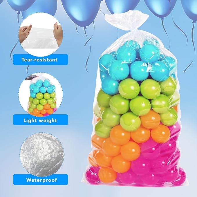 Clear Balloon Transport Collection Bag 4 Units 40.5x78.8 inch - Image 3