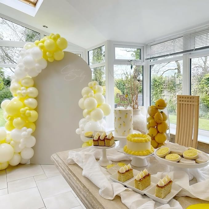 Yellow Balloon Arch Kit for Bee Lemon Birthday Party Decorations | Pastel - Image 3