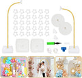 Bazen Half Arch Backdrop Stand for Party Adjustable Height Gold 8.2FT& 6FT | by Bazen