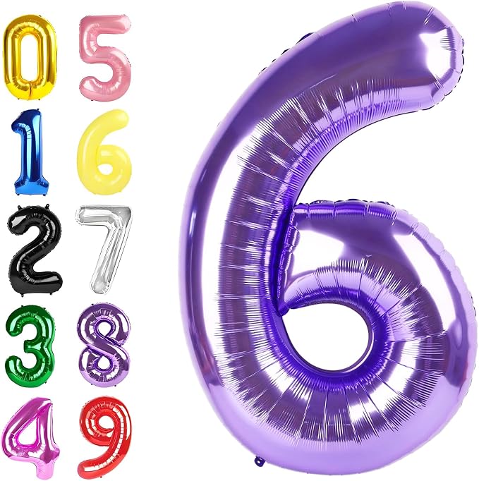 Number 5 Balloon 40 Inch Balloons Purple Birthday Decorations by Argthjy