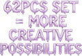 62 Pcs Pastel Purple Letter Balloons, Custom 2 Set A-Z Set by GOGAKIE