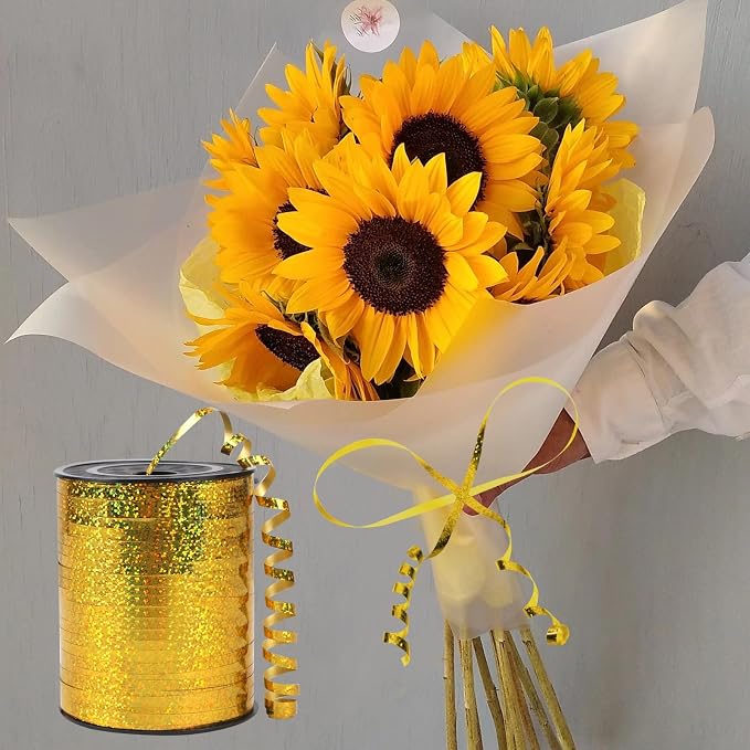 500 Yards Silver Shiny Curling Ribbon Metallic Balloon Roll - Image 6