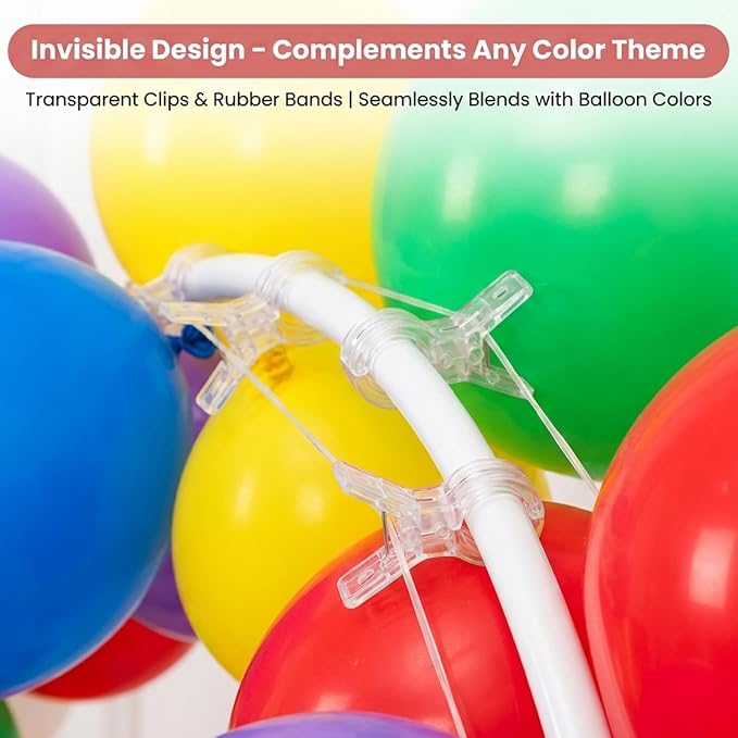 10 Pack Balloon Arch Clips, 3.5" Plastic Transparent Backdrop Clamps | 300 Pcs - Image 7