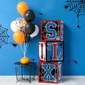 Feifeiya 3 Pcs Spider 6th Birthday Decoration Spider Theme Balloon Boxes "six" by Feifeiya