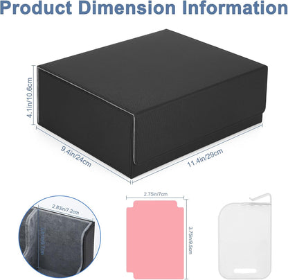 Card Deck Case for Trading Cards 1800+, MTG Card Storage Box, Leather Magnetic Closure Storage Box for Magic Commander, MTG, YuGiOh, PKM and Sports Cards