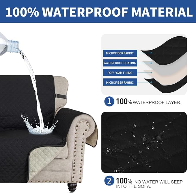 XINEAGE Quilted Sofa Cover Waterproof Couch Covers - Image 5