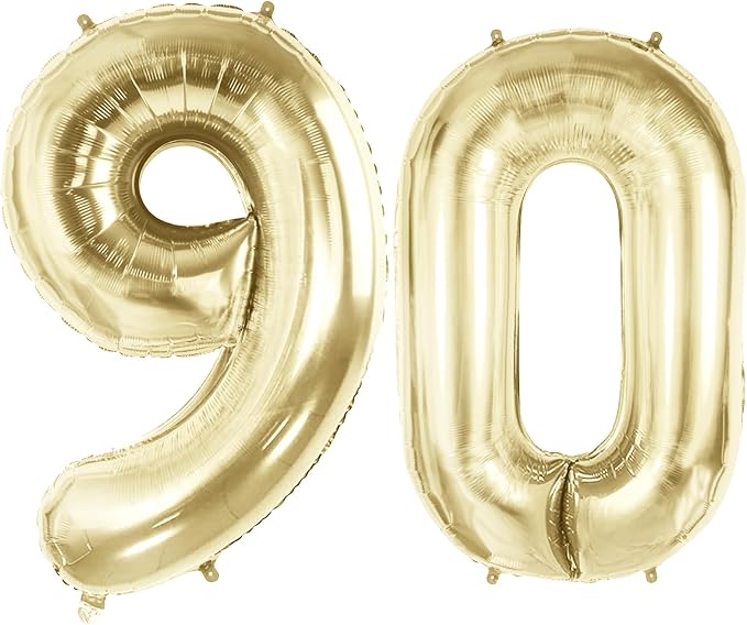 Number 90 Balloons for 90th Birthday Party Decorations, 40 Inch 0-100 by Joycard