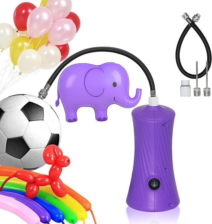 260 Balloon Pump Electric, Portable Automatic Dual Nozzle Inflator by Unknown