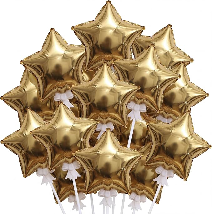 15 Pcs Mini Star Self Inflatable Balloons Bulk by Chitidr