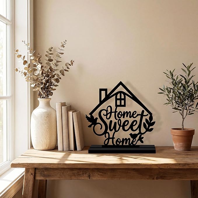 Geetery Farmhouse Table Centerpieces Wooden Home Sweet Decorative Sign - Image 5