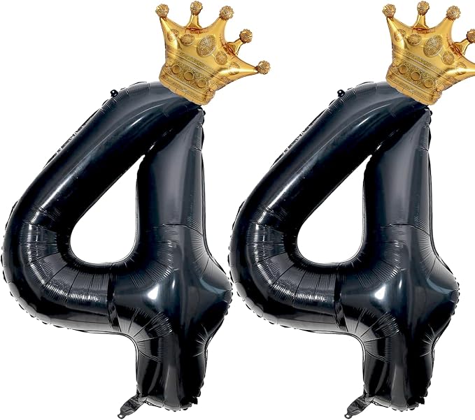 40 inch Large Black 44 Balloon Number by Unknown