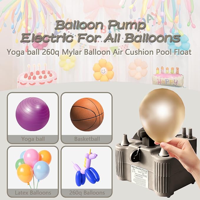 4-in-1 Electric Balloon Pump for All Balloons, Inflatables, and Sports Balls - Image 4
