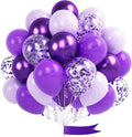 Metallic Purple and Premium Latex Lavender Lilac Balloons by OTLGEUA
