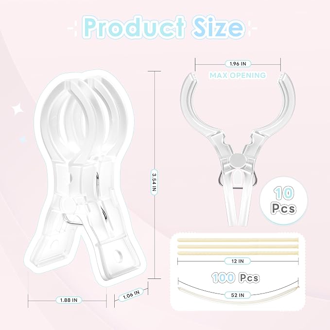 RELBRO Spring Clamps with Long Balloons Set, 3.5 Inch, 100 Long 260 Balloons - Image 6