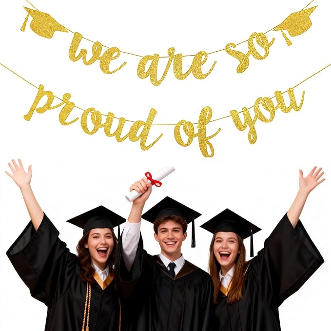 Graduation Decorations 2026 Banners Garland Gold Congrats Grad Banners | Gold - Image 6