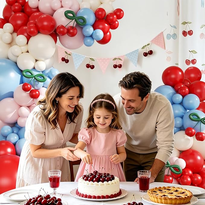 Cherry Balloon Arch Kit for Cherry Birthday Baby Shower Decorations | 134Pcs - Image 6