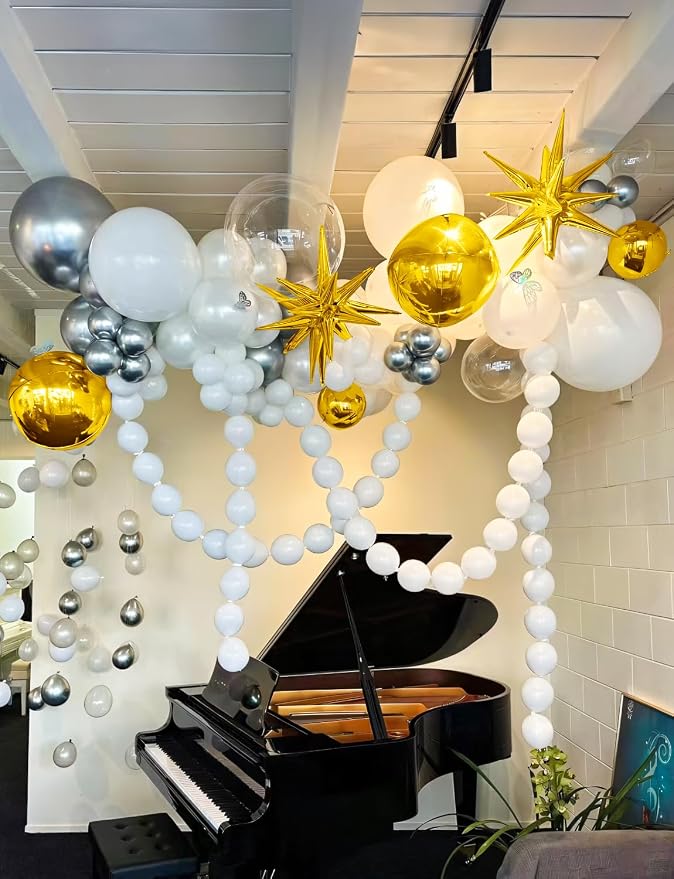 8Pcs Gold Star Balloons, Explosion Star Foil Balloons, Spike Balloon | Gold - Image 5