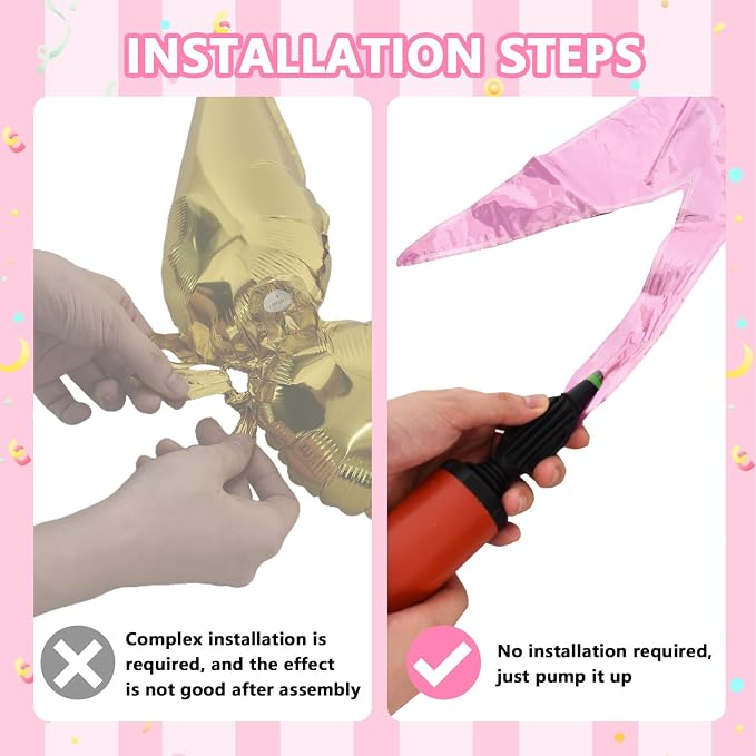TONIFUL 4 Pcs Explosion Star Balloons Light Pink Foil Balloon Party Decor | 22 - Image 3