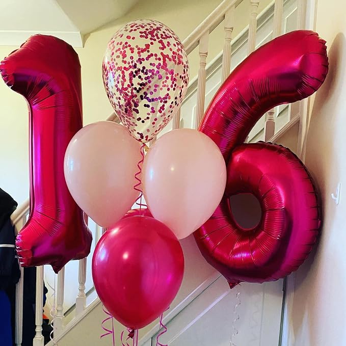 40 Inch Hot Pink 22 Balloons Giant Number 22 Balloons Hot Pink 22 Birthday - Image 6