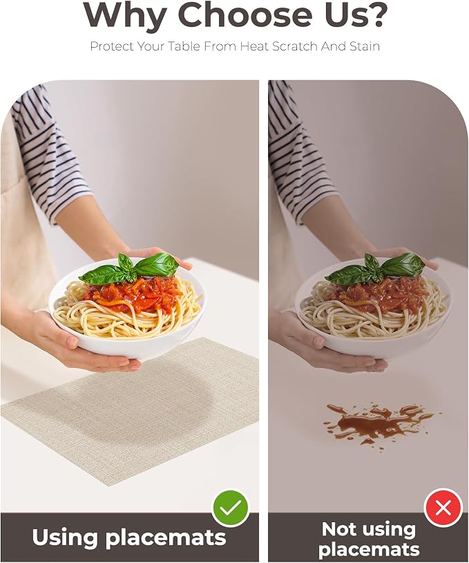 Leetaltree Beige Placemats Set of 6 - Image 9