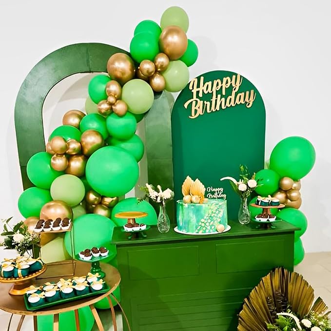 Voircoloria 66pcs Green Latex Party Balloons, 12inch | - Image 8
