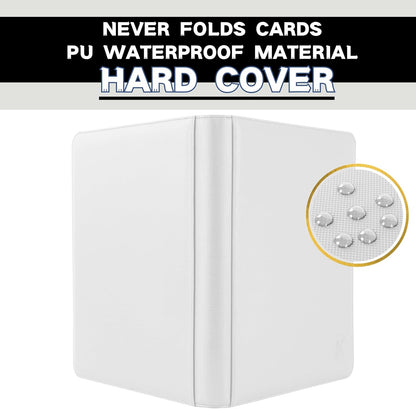 1600+ Pockets Trading Card Binder, 16-Pocket Card Ablum Compatible with MTG,Sports Cards & Other Standard Size Trading Card (WHITE)