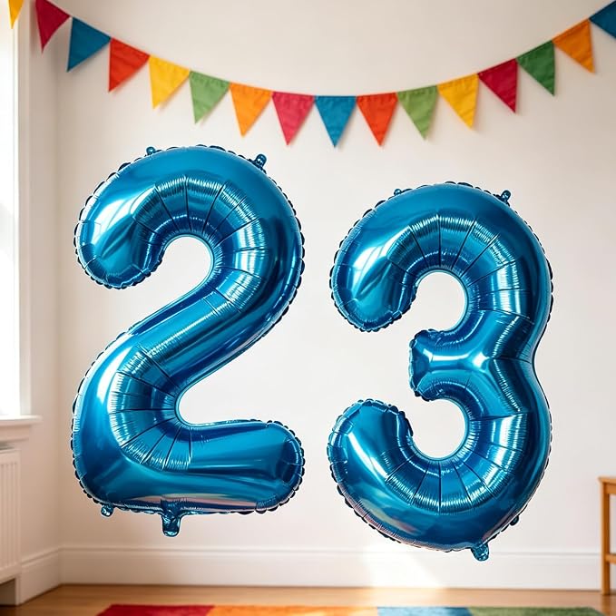 10 Pcs Number Balloons 32 Inch Blue 0-9 Number Mylar Foil Balloons Blue Custom - Image 6