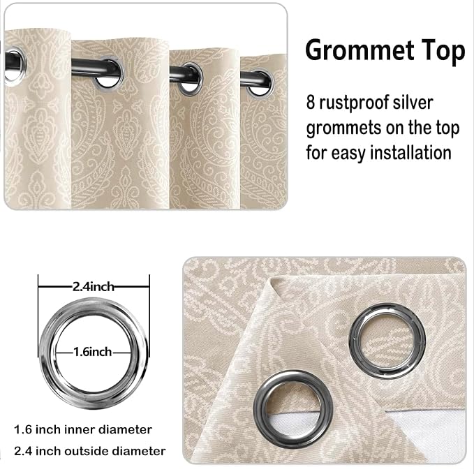 DWCN Ombre Blackout Curtains 84 Inch Length - Image 5