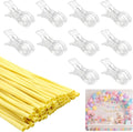 Balloon Arch Clips, with 100 Long Balloons, 3.5 Inch Clear | Plastic Spring by Unknown