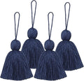 Big Size 4 PCS Tassels for Crafts, Handmade Hanging for Pillow Decor, Blanket by NINGYOHI