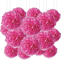 Qimoo 20pcs Rose Paper Pom Poms Decorations by QIMOO