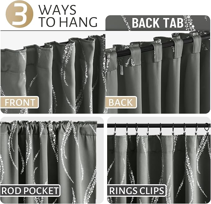 Yakamok Grey Light Blocking Curtains - Image 5