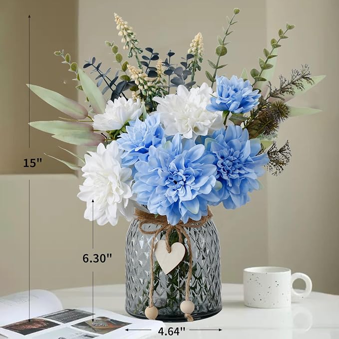 Leftover Fake Flowers in Vase, Faux Flowers in Vase, Table Centerpieces - Image 3