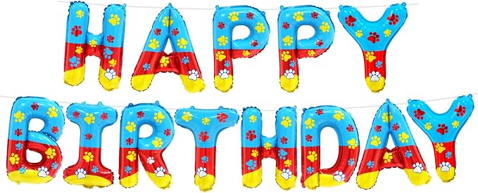 Happy Birthday Banner Balloons Letter Signs Party Decorations by Unknown