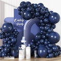 Ouddy Party 129Pcs Navy Blue Balloons Different Sizes 18 12 10 5 Inch | 6Pcs by OuddyParty