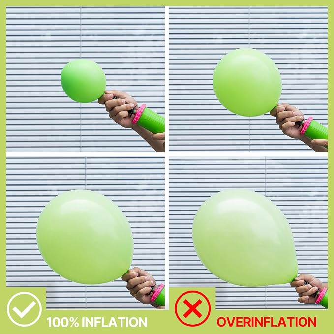 PartyWoo Lime Balloons 100pcs Green Light Green Color 5 Inch | Balloons - Image 5