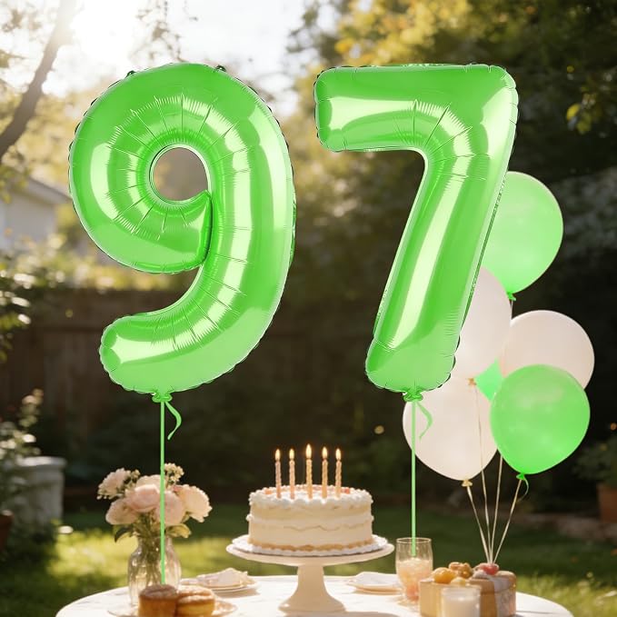 40 Inch Number 97 Balloons for 97th Birthday Party Decorations, 0-100 Fruit - Image 3