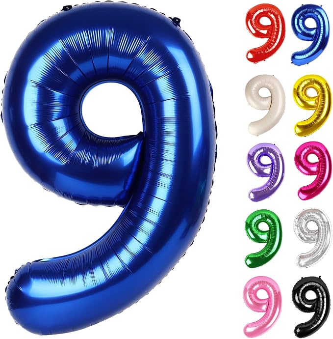 Night Blue Number 9 Balloon 40 Inch by IWERP