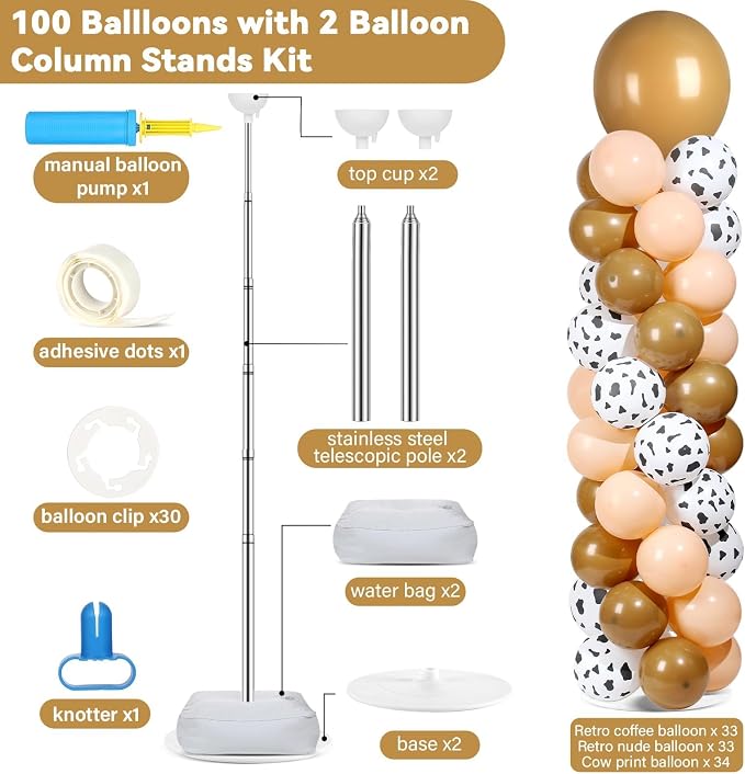 2 Sets Adjustable Balloon Column Stand Kit - Image 2