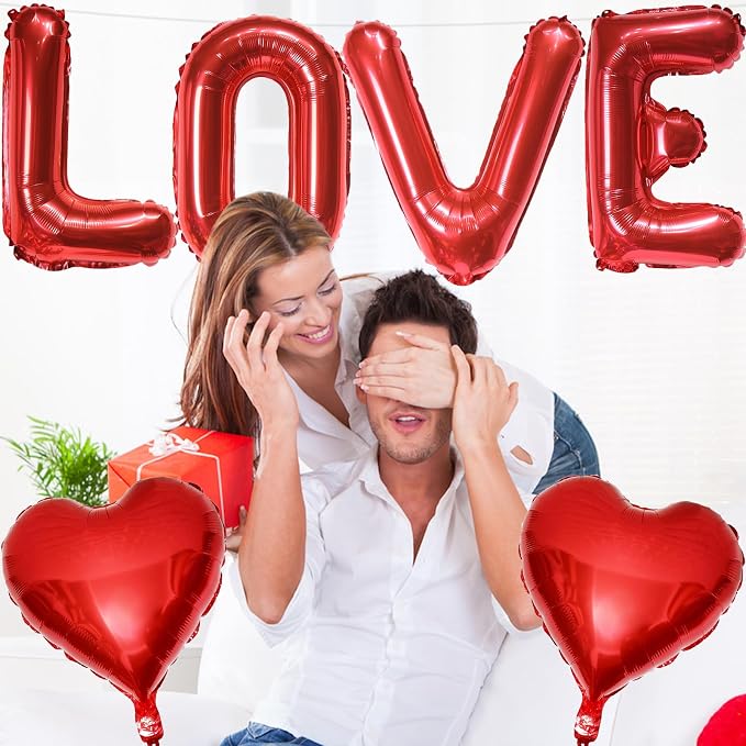 Love Balloons Banner and Heart Shaped Balloon, Love Balloons Decorations - Image 5
